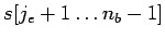 $s[j_{e}+1\ldots n_{b}-1]$